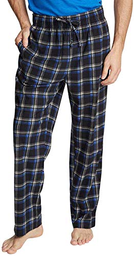 Nautica Men's Sueded Fleece Pajama Pants 2 Pack (XX-Large, BlackBlue-Plaid)3