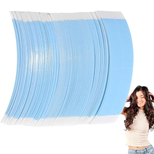 YIPFEN 72 unidades de cinta extra fuerte, impermeable, de doble cara para prótesis de cabello, frontal de encaje, pegamento peluca, tira adhesiva, protesis capilar, cortable