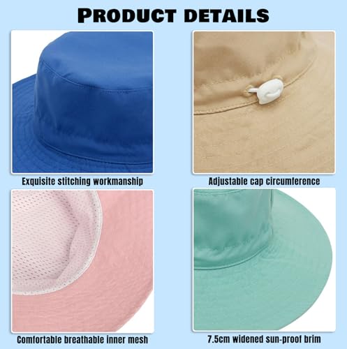 Personalized Baby Bucket Hat, Custom Baby Sunhat with Embroidered Name, UPF 50+ Sun Protection Wide Brim Toddler Hats for Baby Girl and Boy Summer Protection White3