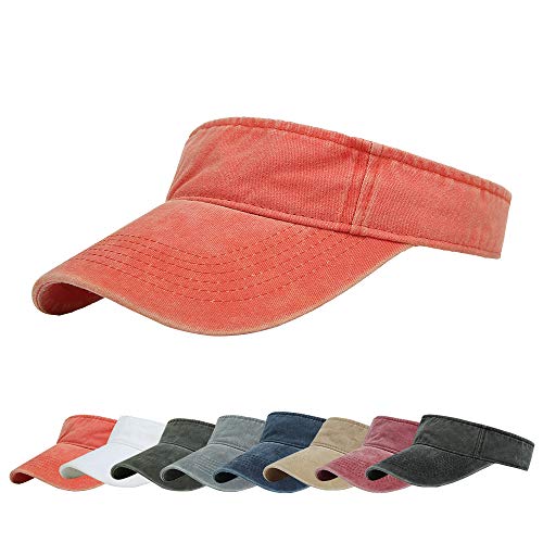 Sport Sun Visor Hats Cotton Ball Caps Empty Top Baseball Sun Cap For Men Women Orange #TOP1
