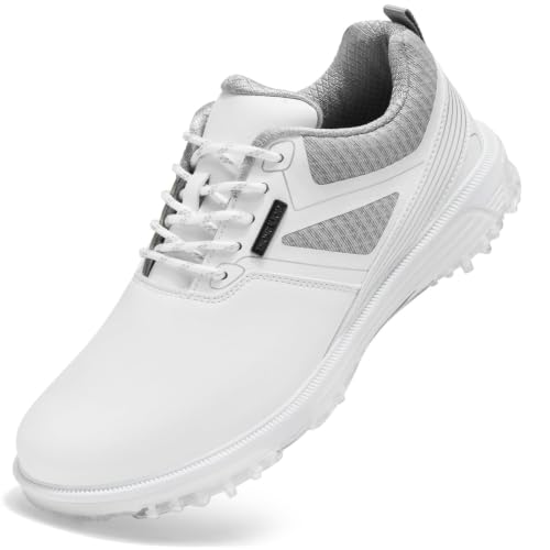 Image of ULTIANT Men's Golf Shoes Fixed Nailless Sole Waterproof Lightweight No-Slip Walking Shoes Size7.5-14