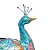 Deco 79 Metal Peacock Decorative Garden Sculpture Indoor Outdoor Garden Statue with Crystal Accents, Outdoor Sculpture 31" x 7" x 20", Teal