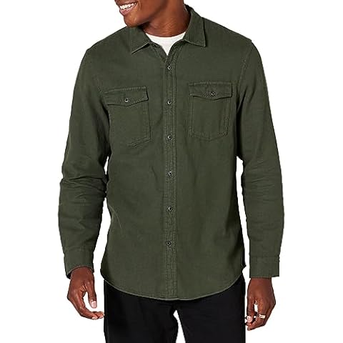 Amazon Essentials Men's Slim-Fit Flannel Shirt Cover