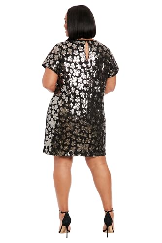 Image of London Times Women's Sequin T-Shirt Dress