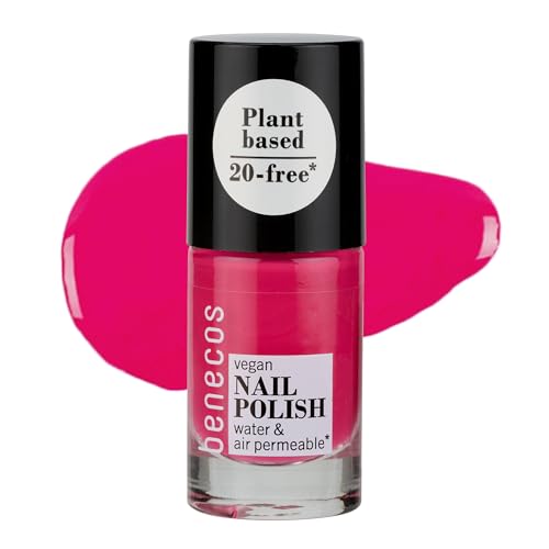 Benecos 20-Free Vegan Nail Polish oh lala - pflanzenbasierter Nagellack - schnelltrocknend & langanhaltend - wasserdurchlässig - angereichert mit Biotin - 5ml