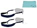 Croakies Original Neoprene Eyewear Retainer Sunglass Strap Band | Eyeglass & Sports Glasses Holder Keeper Lanyard | 2pk Bundle + Cloth, Navy