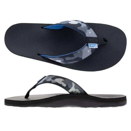 Scott Hawaii Men's Manoa Sandal | All Terrain Tread Outsole | Molded Arch With Heel Cup | Neoprene Lined Strap For All Day Comfort | Hiking Flip Flop