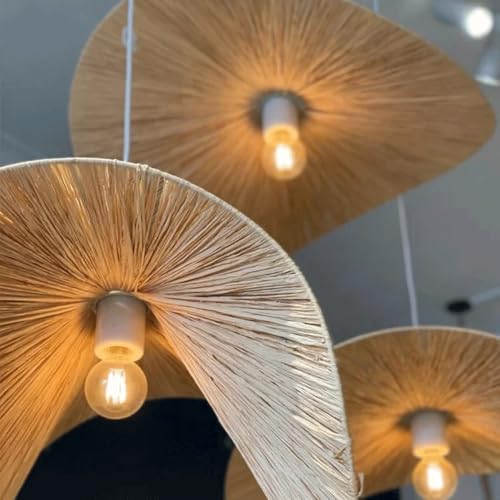 Suspension créative pour salon en rotin tressé avec hauteur réglable