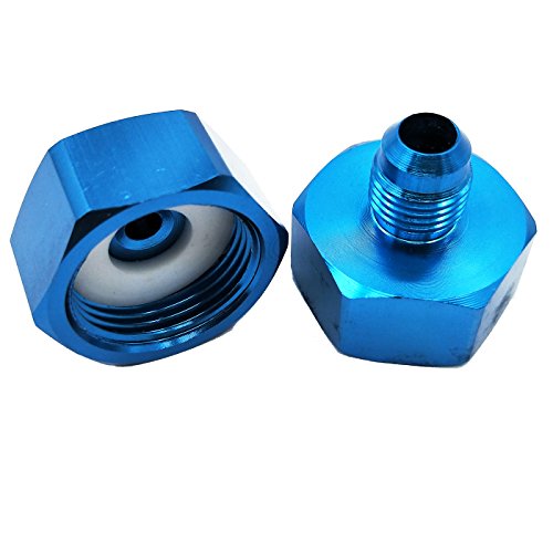 Dracary Nitrous Bottle Nut Adapter With Washer (Blue, 6An) #TOP5