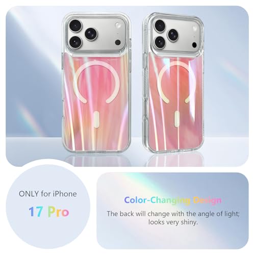 BITOBE Aesthetic Magnetic Case for iPhone 17 Pro, Glitter Pink by BITOBE - Used condition - Image 3