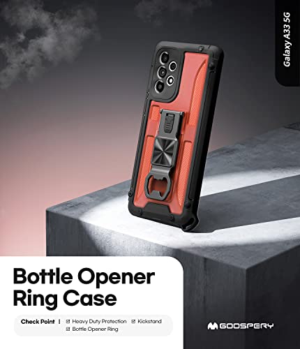Coque Galaxy A33 robuste rouge antichoc équipée d'une béquille et décapsuleur