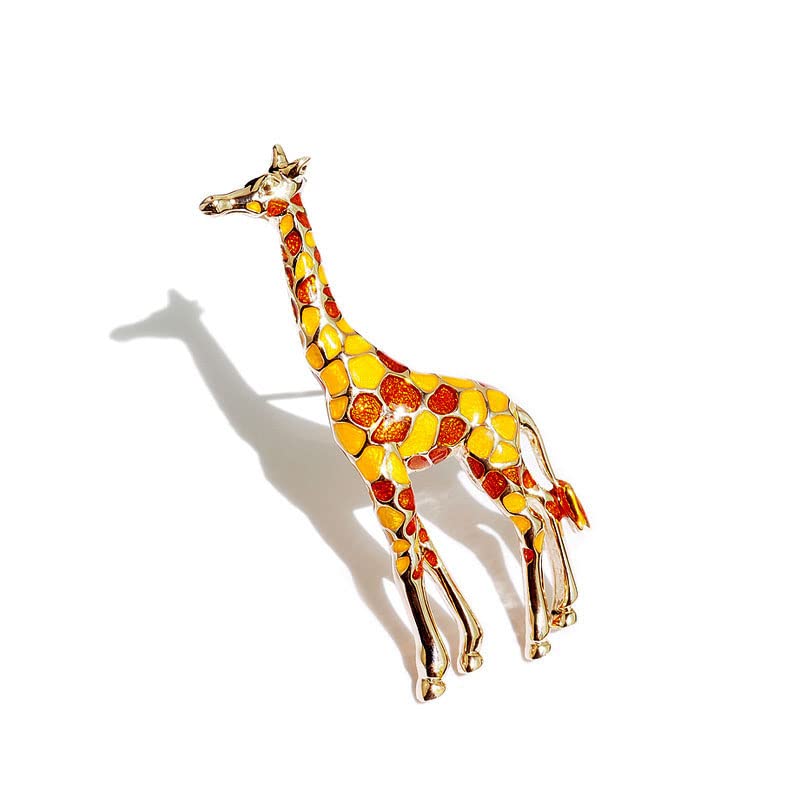 Image of Acxico 2Pcs Giraffe Brooches for Women Cute Animal Brooch Pin Fashion Jewelry Gift for Kids Exquisite Brooch