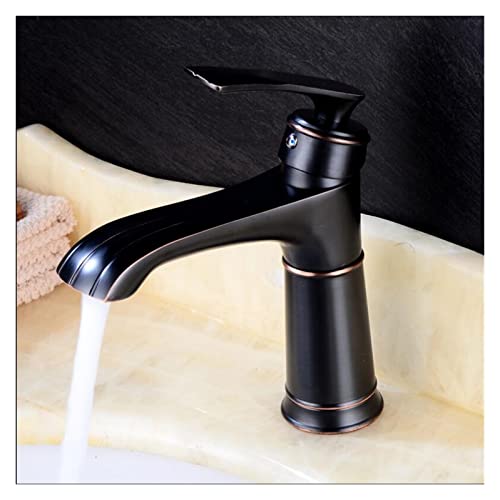 Robinet de salle de bains rétro pour vasque à commande eau chaude froide