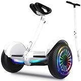 ZEDARO Équilibrez la Voiture électrique, la Voiture dérive l'équilibre Intelligent électrique Pense Le Scooter somatosensoriel du Scooter 2 Roue a mené des lumières avec Bluetoot, blanc-54V