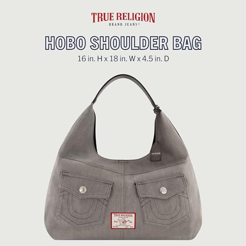 Image of True Religion Women's Shoulder Bag Purse, Hobo Handbag with Front Pockets