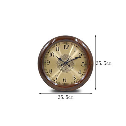 Wall Clock Metal Frame Glass Cover Non-Ticking Number Quartz Wall Clock 14inch Modern Quartz Design Decorative Indoor Beautiful practical steampunk buy now online