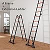 Telescoping Ladder, 12.5 FT Aluminum Extension Ladder, Heavy Duty