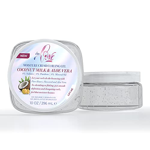 ΓΒ©n Love Moisture Crush Curling Gel with Coconut Milk & Aloe Vera - Non-Flaking, Alcohol-Free - Defines Curls & Waves - Hydrates & Heals - Sulfates, Paraben, Mineral Oil-Free, 10 oz ΓΒ©n Love Moisture Crush Curling Gel with Coconut Milk & Aloe Vera - Non-Flaking, Alcohol-Free - Defines Curls & Waves - Hydrates & Heals - Sulfates, Paraben, Mineral Oil-Free, 10 oz