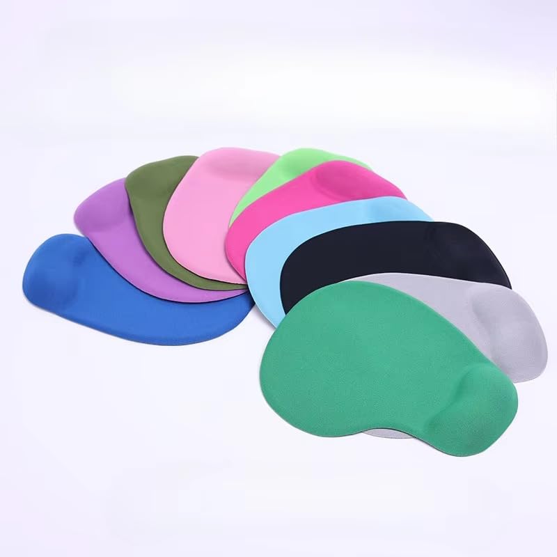 Image of Mouse Pad with Gel Wrist Rest Support, Ergonomic Mouse Cushion with Non Slip Rubber Base Mouse Pad for Laptop, Computer, Gaming, Office (Pink, Oval)
