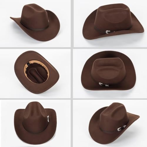 Image of Vintage Western Cowboy Hat for Men Outback Cowgirl Hat M /L