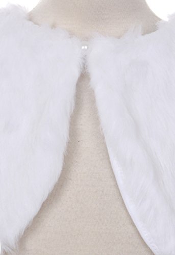 BluNight Collection Little Girls Faux Fur Flower Girl Cardigan Sweater Bolero Jacket Shrug3