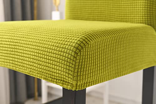 Housse de chaise élastique beige lot de 2 pour rénover un dossier bas - 8