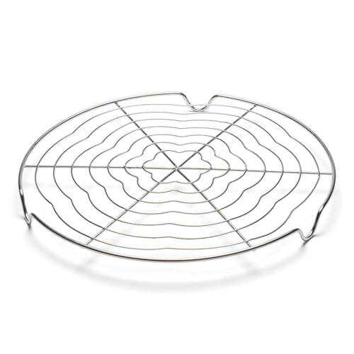 patisse 01322 - Grille à pâtisserie - Volette à pâtisserie avec rosaces pour le refroidissement des gâteaux - ronde inox Ø 30cm