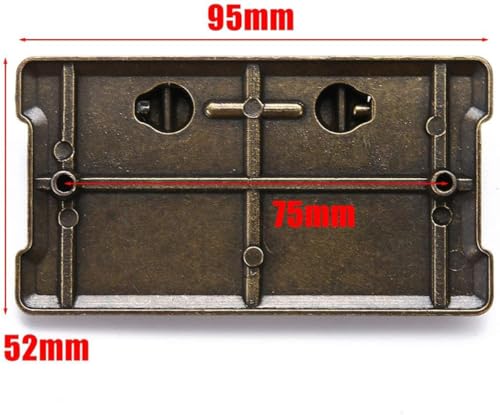 2pcs Vintage Antique Bronze Drawer Ring Pull Handles Knobs Hardware for Dresser Cabinet Door Furniture Drawers Bronze Hand Mission Hardware (Yellow) - Image 2