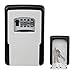 Produktbild Relaxdays Schlüsseltresor, 4-stelliger Zahlencode, Wandmontage, Außen, Schlüsselsafe HBT 13 x 8,5 x 4 cm, schwarz/silber