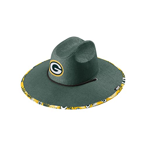 Image of FOCO Green Bay Packers NFL Team Color Straw Hat