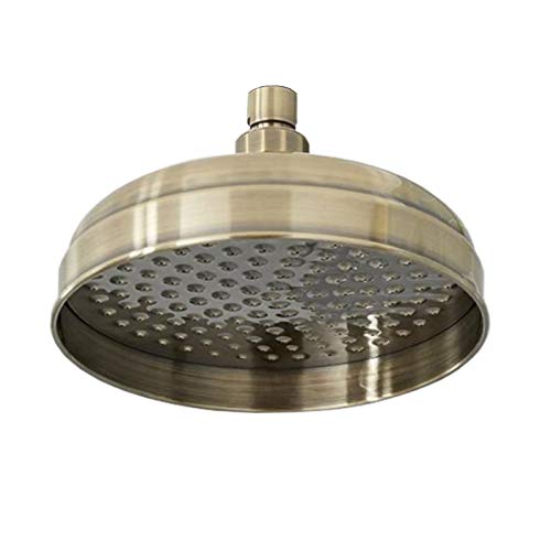 ENKI alcachofa de ducha fija clásica latón forma redonda bronce antiguo