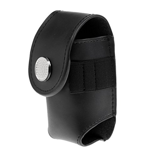 Inzopo Mini-Golfballtasche aus Leder, Schwarz / Braun / Schwarz Cover