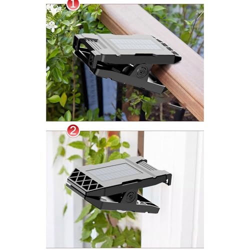 Solar Light Outdoors, Waterproof Motion Sensing Clamp on Solar Light, Weatherproof Led Security Lighting for Yard Backyard Porch Balcony Parking Areas – Image 6