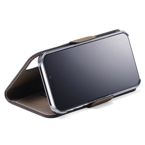 【BONAVENTURA】(for iPhone15) スタンドダイアリーケース シュリンクレザー [エトープ ] スマホケース ヨーロッパ最高級レザー 本革 プレゼント BKATR15-ET