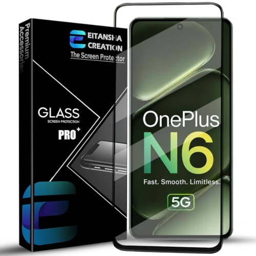 Image of Tempered Glass Screen Protector Compatible with OnePlus N6 with Edge to Edge Coverage and Easy Installation Kit
