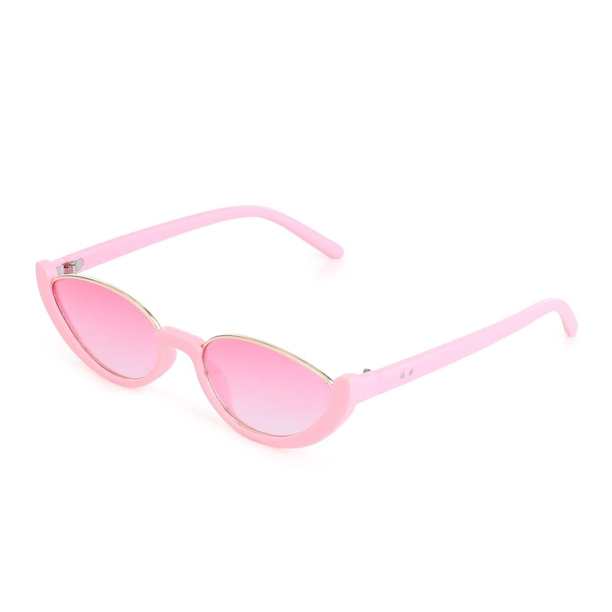 dervin UV Protected Cat-Eye Half Frame Sunglasses for Women, Beach Travel Outdoor Sunblock for Ladies-picture-50