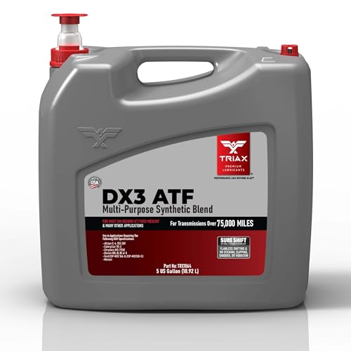 TRIAX DX3 ATF - Compatible with Most GM Dexron III and Ford Mercon Applications- Multi-Purpose, Friction Optimized, High Mileage Automatic Transmission Fluid (5 Gallon)
