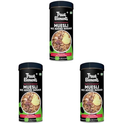 Image of True Elements Muesli No Added Sugar 400gm (Pack of 3)