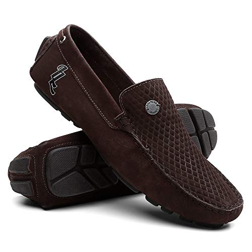 Mocassim Masculino Sapato Para Dirigir - Café - 43
