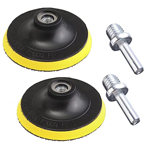 Treki 2Pcs Jeu de 125MM Plateau de Ponçage, 5 Pouces Disques Abrasifs avec M14 Fermeture Auto-agrippante pour Outil Rotatif Ponçage Polissage