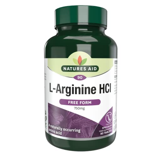 Natures Aid L-Arginine HCI 750mg Tablets