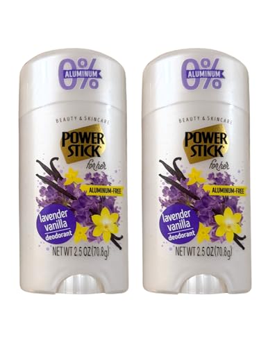 Power Stick Lavender Vanilla Womens Deodorant Aluminum-Free 2.5 Oz 2-Pack