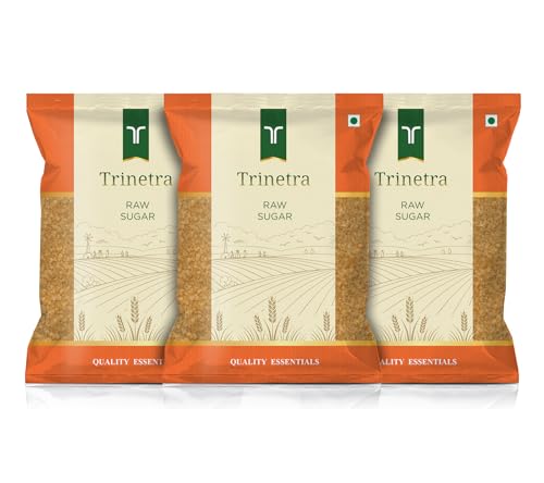 Image of Trinetra Desi Khand (Raw Sugar /Khandsari) | Unrefined & Healthier Alternative | 1Kg Each (Pack Of 3) 3000 g