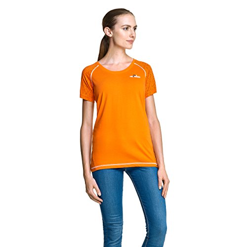 NoOrange da Donna Arancione, Sportivo a Maniche Corte con Alta Percentuale di Cotone t Shirt, Donna, 8070112, Orange, M