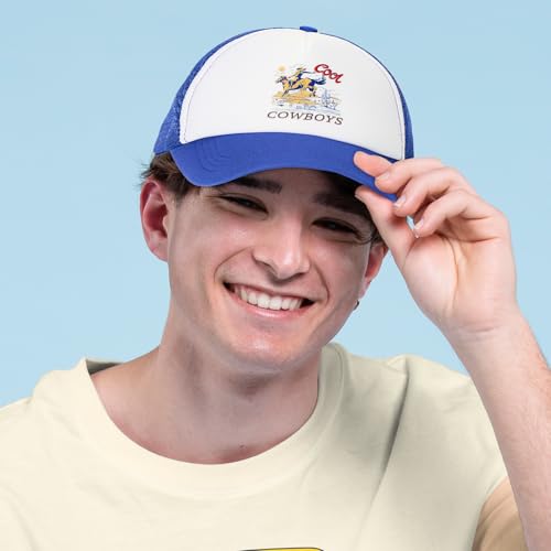 Image of Vintage Trucker Hats Men Women Funny Cute Cowboys Trucker Hats Country Caps Adjustable Snapback Retro Trendy