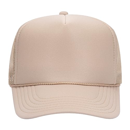 Image of OTTO Polyester Foam Front 5 Panel High Crown Mesh Back Trucker Hats in 97, Bulk, Wholesale