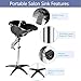 Height Adjustable Portable Shampoo Sink with 270° Rotation, Deep Hair Washing Basin & Drain Hose for Home/Salon - Black
