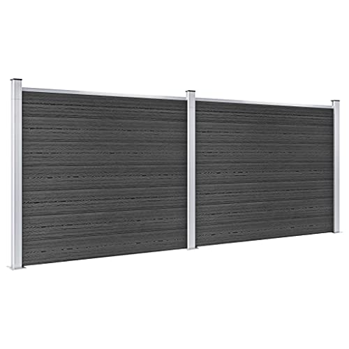 vidaXL Zaunelement Set mit Pfosten Sichtschutz Windschutz Zaun Gartenzaun Lamellenzaun Sichtschutzzaun Windschutzzaun… – Bild 3