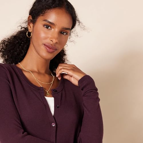 image for Amazon Essentials Women's Lightweight Crewneck Cardigan Sweater (Avail