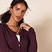Amazon Essentials Women's Lightweight Crewneck Cardigan Sweater (Available in Plus Size), Burgundy, X-Large